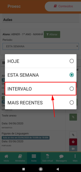 Filtro de intervalo