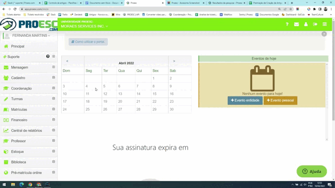 Como alterar minha senha pelo sistema? – Proesc