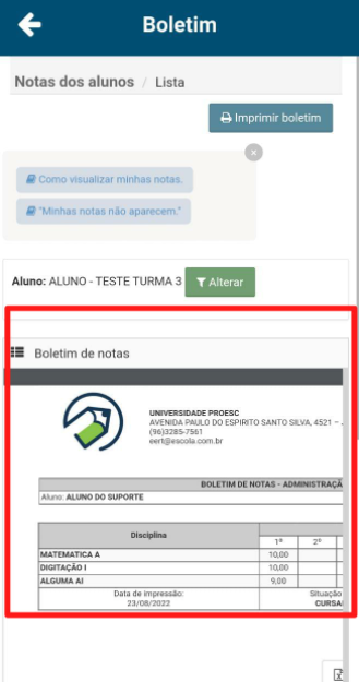 Como ver minhas notas no portal do aluno? – Proesc