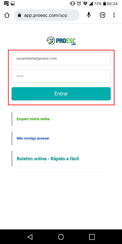 Como utilizar o ambiente de boletim online – Proesc